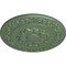 Ekena Millwork Sydney Ceiling Medallion (Fits Canopies up to 5 3/4"), Hand-Painted Athenian Green, 27 3/4"OD x 2"P CM27SYAGF - alternate 3